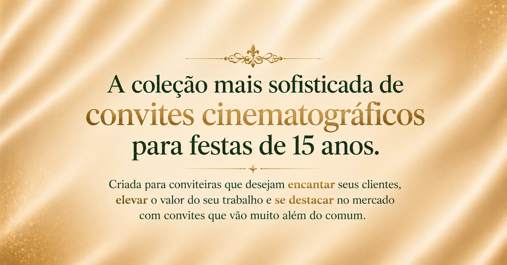 A coleção mais sofisticada de convites cinematográficos para festas de 15 anos